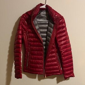 Calvin Klein Women's Vibrant Red Puffer Coat